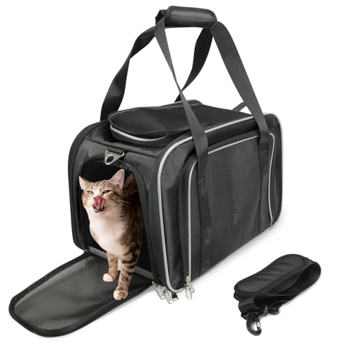 Furryilla Transporttasche für Katzen und kleine Hunde Airline Approved, Hundebox Katzentransportbox Mit Verstellbarem Schultergurt bis 7 kg von Furryilla