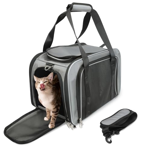 Furryilla Transporttasche für Katzen und kleine Hunde Airline Approved, Hundebox Katzentransportbox Mit Verstellbarem Schultergurt bis 7 kg von Furryilla