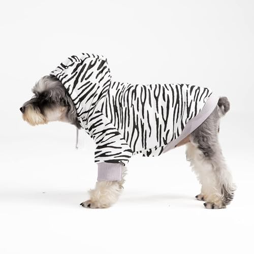 Furryilla Warme Baumwollkleidung für kleine Hunde Mädchen Junge, Puppy Dog Hoodies Kostüme Sweatshirts Französische Bulldogge Kleidung für kleine Rasse Haustiere Hund Pjs-Cow Hoodie-XS von Furryilla
