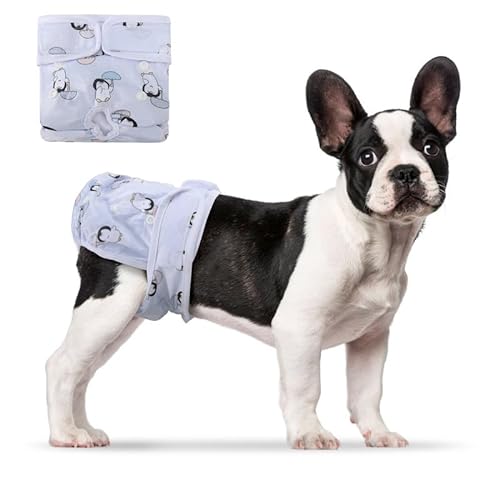 Furryilla Waschbare Hundewindeln für Damen, sehr saugfähig, mit verstellbaren Druckknöpfen, wiederverwendbare Hundewindeln der Tier-Serie, für Inkontinenz bei Haustierinkontinenz (hellblauer von Furryilla