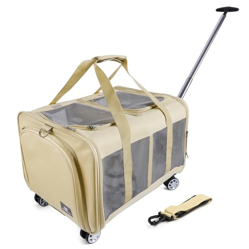 Furryilla katzentransportbox mit Rollen große Katzen für 2 Katzen Hunde faltbar Tragetasche bis 17kg/38lb Furryilla katzentransportbox mit Rollen große Katzen für 2 Katzen Hunde faltbar Tragetasche bis 17kg/38lb von Furryilla