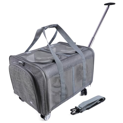 Furryilla katzentransportbox mit Rollen große Katzen für 2 Katzen Hunde faltbar Tragetasche bis 17kg/38lb Furryilla katzentransportbox mit Rollen große Katzen für 2 Katzen Hunde faltbar Tragetasche bis 17kg/38lb von Furryilla