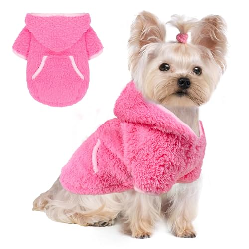 Puppy Sweaters for Extra Small Dogs Fleece Dog Sweater Hoodie Sweatshirts Warm Fuzzy Chihuahua Sweater Winter Dog Clothes for Small Dogs Girl & Boy Pet Coats Cat Apparel XSmall Dog Clothes Rose Puppy Sweaters for Extra Small Dogs Fleece Dog Sweater Hoodie Sweatshirts Warm Fuzzy Chihuahua Sweater Winter Dog Clothes for Small Dogs Girl & Boy Pet Coats Cat Apparel XSmall Dog Clothes Rose von Furrymong