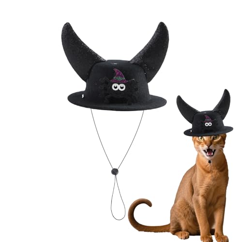 Furtryvl Haustierhut, Horn-Design, Partyhut, verstellbares Kostümzubehör für Urlaub, Festival, Feier, Familientreffen, Theater, Aufführung, Bühnenshow, Maskerade Furtryvl Haustierhut, Horn-Design, Partyhut, verstellbares Kostümzubehör für Urlaub, Festival, Feier, Familientreffen, Theater, Aufführung, Bühnenshow, Maskerade von Furtryvl