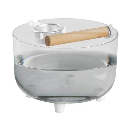 Furtryvl Tisch-Vogelsitzstange | Tragbare Vogelstange für Papageien, Spielständer mit abnehmbarer Edelstahl-Futterschale – Schreibtisch-Käfigspielzeug für Sittiche, Finken, kleine und mittelgroße von Furtryvl