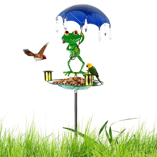 Furtryvl Vogel-Wasser-Futterspender, Metall-Vogeltränke, Futternäpfe für Haustiere, Retro, für Sittiche, Wellensittiche, Aras, , Spatzen von Furtryvl