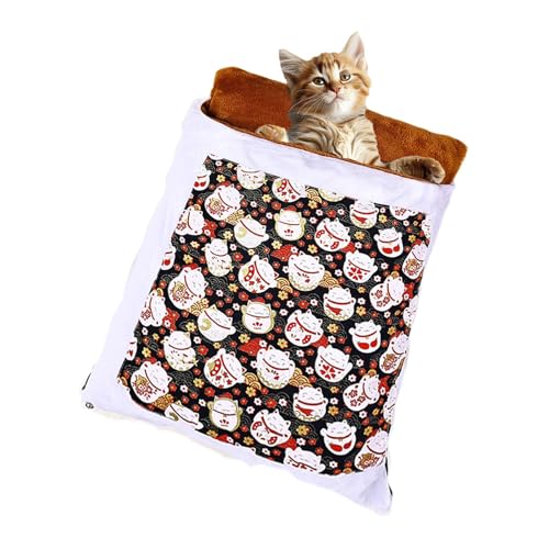 Furtryvl Warmer Katzenschlafsack, bequemes Katzenbett, Welpenhöhlenbett für Hauskatzen, weicher, gemütlicher Katzensack, bequeme Katzenbetthöhle, Haustier-Kuschelsack Furtryvl Warmer Katzenschlafsack, bequemes Katzenbett, Welpenhöhlenbett für Hauskatzen, weicher, gemütlicher Katzensack, bequeme Katzenbetthöhle, Haustier-Kuschelsack von Furtryvl