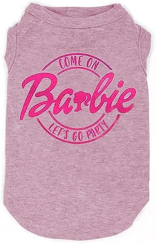 Come On Let's Go Party Hunde-Shirts, lustiger Buchstaben-bedruckte Weste für kleine Hunde, Welpen, T-Shirt (groß, rosa) von Futmtu