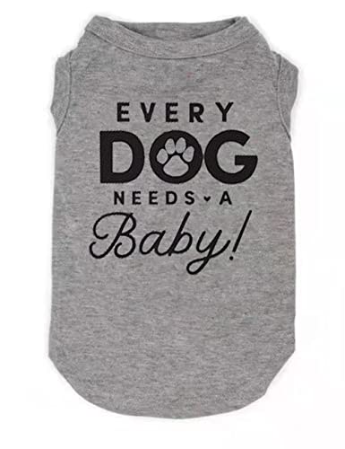 Hunde-Shirt in Übergröße, mit Aufschrift "Every Dog Needs a Baby", für Schwangerschaft, Ankündigung, Schwangerschaft, offenbart, Hundekleidung, Welpen, T-Shirt, Hundebekleidung von Futmtu