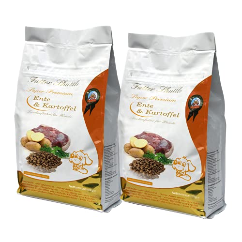 Futter-Shuttle - Ente & Kartoffel Sparpaket (2x10kg) - Getreidefrei - mit viel Fleisch - Doppelpack - im wiederverließbaren Sack von Futter Shuttle