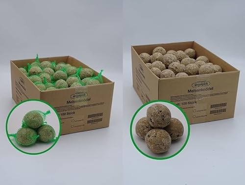 100 Meisenknödel mit Netz + 100 Meisenknödel ohne Netz (ca. 18 kg) von Futterbauer von Futterbauer