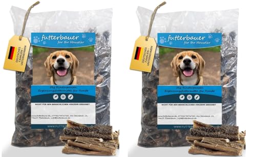 10kg Rinderpansen 10-15cm Kausnack für Hunde von Futterbauer