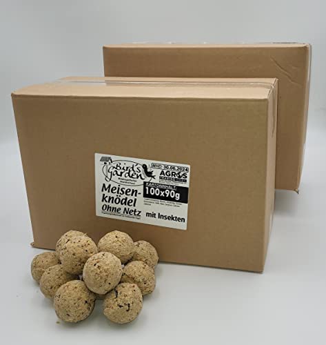 2X 100x 90g Meisenknödel mit Insekten ohne Netz Vogelfutter Wildvogelfutter von Futterbauer