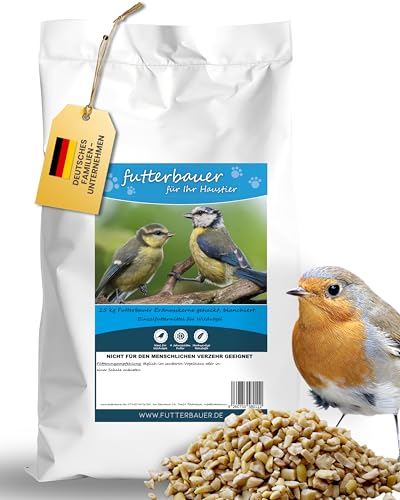 Futterbauer Erdnüsse gehackt 25 kg für Wildvögel & Eichhörnchen, Hochwertiges Vogelfutter mit Vitaminen & Fettsäuren, Ambrosia kontrolliert, weiß & blanchiert Futterbauer Erdnüsse gehackt 25 kg für Wildvögel & Eichhörnchen, Hochwertiges Vogelfutter mit Vitaminen & Fettsäuren, Ambrosia kontrolliert, weiß & blanchiert von Futterbauer