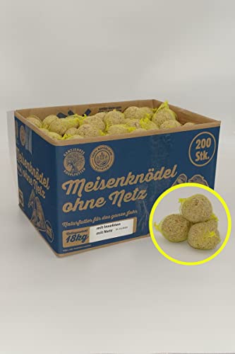 Futterbauer Meisenknödel mit Insekten ca. 200 Stück mit Netz Ganzjahresvogelfutter von Futterbauer