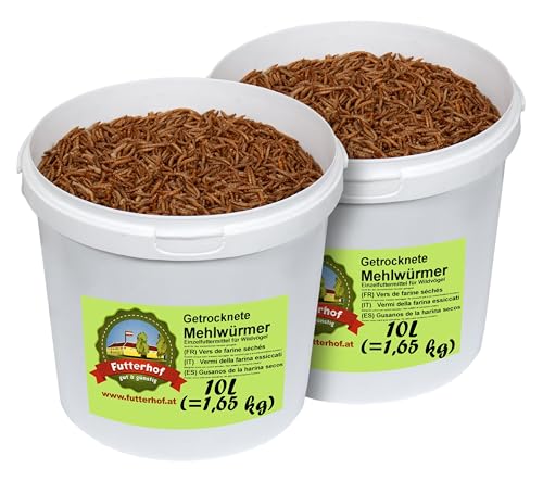 Futterhof getrocknete Mehlwürmer 2x10 L Eimer (= 3,30 kg) Futterhof getrocknete Mehlwürmer 2x10 L Eimer (= 3,30 kg) von Futterhof
