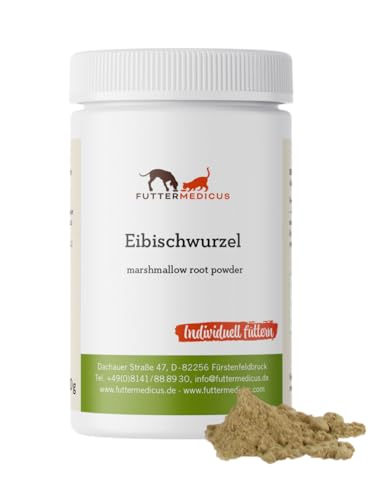 Futtermedicus Eibischwurzel | 100 g | Ergänzungsfuttermittel für Hunde & Katzen | Zur Unterstützung bei Schmatzen & Grasfressen, saurem Aufstoßen und nächtlicher Unruhe von Futtermedicus