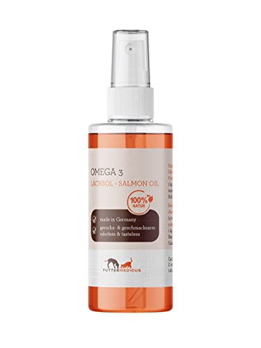 Futtermedicus Omega 3 Lachsöl | 50 ml | Ergänzungsfuttermittel für Hunde und Katzen | Gut zum BARFen und Kochen | Hoher Gehalt an wichtigen Omega-3-Fettsäuren von Futtermedicus