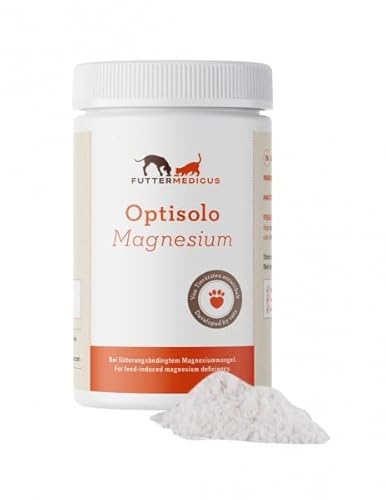 Futtermedicus Optisolo Magnesium | 120 g | Ergänzungsfuttermittel für Hunde und Katzen | Bei ernährungsbedingtem Magnesium-Mangel | Zur Unterstützung der Muskel- & Herzfunktion von Futtermedicus