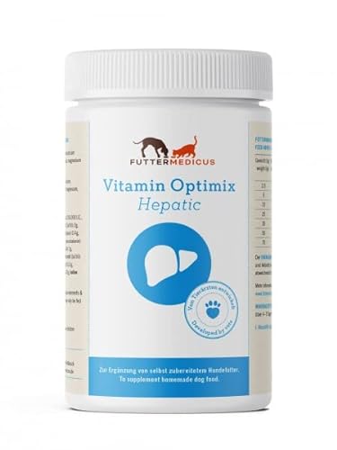 Futtermedicus Optimix Hepatic | 500 g| Ergänzungsfuttermittel für Hunde | Vitamin- und Mineralienergänzung bei selbst gekochter Hundenahrung | Niedriger Kupfergehalt von Futtermedicus