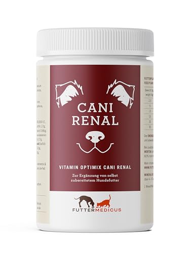 Futtermedicus Vitamin Optimix Renal | 500 g | Ergänzungsfuttermittel für Hunde | Für die Protein- und phosphorarme Koch- und Barf-Diät | Zur Unterstützung der Nierenfunktion von Futtermedicus