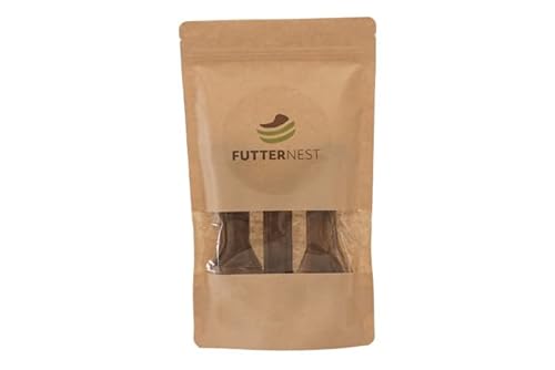 Futternest - Kauknochen für Hunde - 100% natürlich - 100% Haut in verschiedenen Sorten (Hirsch, 3er Set, 12cm) von Futternest