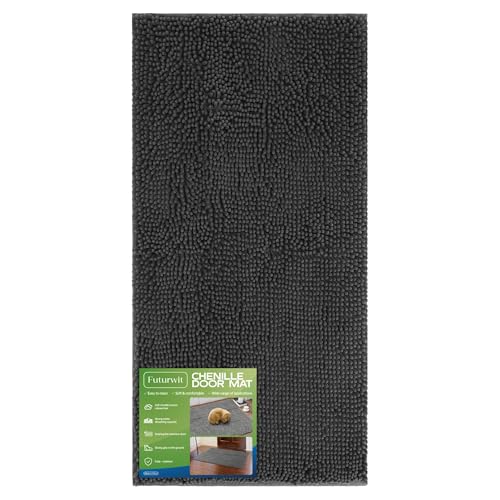 Futurwit Hunde-Fußmatte für schlammige Pfoten, 121,9 x 61 cm, Chenille, saugfähige Vordertürmatte innen, große Läufer, schlammige Matte für Hunde, Schmutzfangmatte, waschbar, rutschfest, für Innen- Futurwit Hunde-Fußmatte für schlammige Pfoten, 121,9 x 61 cm, Chenille, saugfähige Vordertürmatte innen, große Läufer, schlammige Matte für Hunde, Schmutzfangmatte, waschbar, rutschfest, für Innen- von Futurwit
