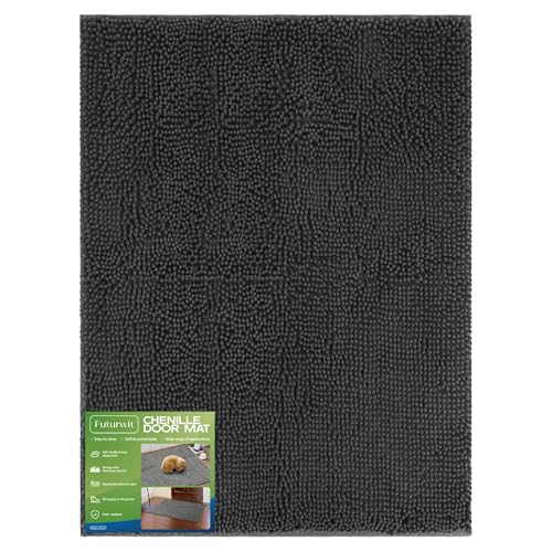 Futurwit Hunde-Fußmatte für schlammige Pfoten, 121,9 x 91,4 cm, Chenille, saugfähige Vordertürmatte innen, große Läufer, Schlammmatte für Hunde, Schmutzfangmatte, waschbar, rutschfest, für Innen- und Futurwit Hunde-Fußmatte für schlammige Pfoten, 121,9 x 91,4 cm, Chenille, saugfähige Vordertürmatte innen, große Läufer, Schlammmatte für Hunde, Schmutzfangmatte, waschbar, rutschfest, für Innen- und von Futurwit
