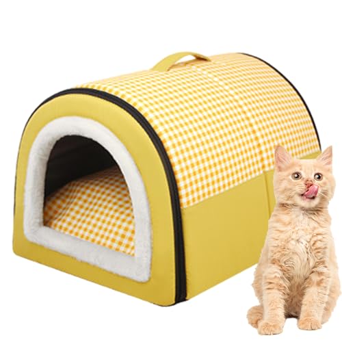 Fuuxtci Halbgeschlossenes Katzenhöhlenbett Für Katzen Im Innenbereich, Haustierhaus Für Den Innenbereich, Freistehendes Haustierversteck Mit Abnehmbarem, Waschbarem Kissen, Freistehendes, Fuuxtci Halbgeschlossenes Katzenhöhlenbett Für Katzen Im Innenbereich, Haustierhaus Für Den Innenbereich, Freistehendes Haustierversteck Mit Abnehmbarem, Waschbarem Kissen, Freistehendes, von Fuuxtci