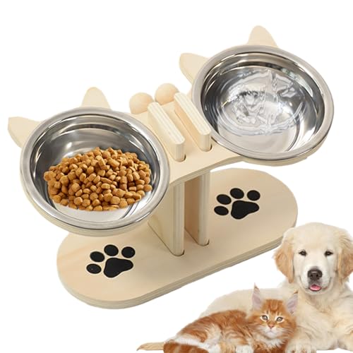 Fuuxtci Katzenfutter Und Wassernapf Set,Verstellbarer Hundefutternapf Ständer - Schüssel Zur Verlangsamten Nahrungsaufnahme Für Mehrhaustierhaushalte Senioren Welpen Reisen Innen Außen Fuuxtci Katzenfutter Und Wassernapf Set,Verstellbarer Hundefutternapf Ständer - Schüssel Zur Verlangsamten Nahrungsaufnahme Für Mehrhaustierhaushalte Senioren Welpen Reisen Innen Außen von Fuuxtci