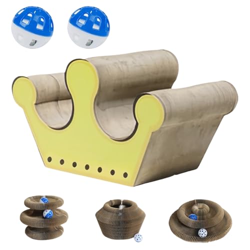 Fuuxtci Katzenkratzbrett,Magnetisches Kratzspielzeug für Katzen - Katzenbett mit Spielball aus Wellpappe für Kratzbedürfnisse, Krallenruhe, Möbelecken, Wohnzimmer, Innen- und Außenbereich, sowie Fuuxtci Katzenkratzbrett,Magnetisches Kratzspielzeug für Katzen - Katzenbett mit Spielball aus Wellpappe für Kratzbedürfnisse, Krallenruhe, Möbelecken, Wohnzimmer, Innen- und Außenbereich, sowie von Fuuxtci