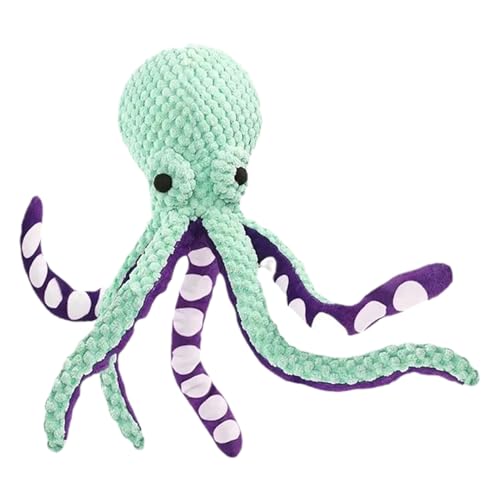 Fuuxtci Kraken Hundespielzeug | Oktopus Weiches Hundespielzeug | Beisspielzeug Mit Quietschfunktion Interaktiv Für Drinnen Reisen Garten Pool Spielzeit von Fuuxtci
