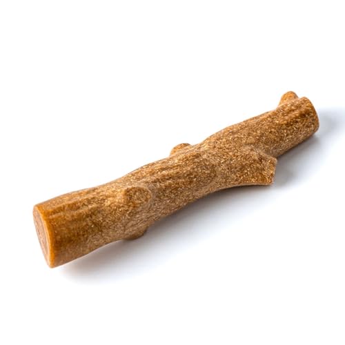 Fuwok Langlebiges Kauspielzeug für Hunde, Kauspielzeug für Hunde, unzerstörbar, Welpenspielzeug, Holzpulverzweige, Spielzeug für kleine Hunde, Katzen, Tiere (M, Holzfarbe) von Fuwok