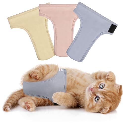 Bauchbänder für Katzen, waschbar, wiederverwendbar, für weibliche und männliche Katzen, Höschen, , Töpfchentraining, Inkontinenzmarkierung, Rosa, Braun, Lila, Größe M, 3 Stück Bauchbänder für Katzen, waschbar, wiederverwendbar, für weibliche und männliche Katzen, Höschen, , Töpfchentraining, Inkontinenzmarkierung, Rosa, Braun, Lila, Größe M, 3 Stück von Fuz Bigaza