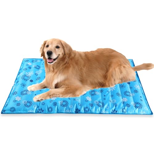 Fuz Bigaza Kühlmatte für Hunde, waschbar, ungiftig, für den Sommer, für Hunde und Katzen, Kühlkissen, kühlende Eisdecke für drinnen und draußen, Strandzubehör, Grau, 120 x 74 cm Fuz Bigaza Kühlmatte für Hunde, waschbar, ungiftig, für den Sommer, für Hunde und Katzen, Kühlkissen, kühlende Eisdecke für drinnen und draußen, Strandzubehör, Grau, 120 x 74 cm von Fuz Bigaza