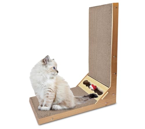 FUZI PETS Katzen Kratzbaum - Stabiler Cat Scratching Post für große und kleine Katzen - hölzerne, stilvolle Elemente | L-förmiger Kratzbaum FUZI PETS Katzen Kratzbaum - Stabiler Cat Scratching Post für große und kleine Katzen - hölzerne, stilvolle Elemente | L-förmiger Kratzbaum von Fuzi Pets