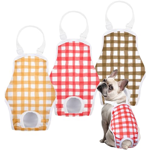 FuzzFables Windeln für Hündinnen mit verstellbarem Strumpfhalter, wiederverwendbare Hunde-Periodenhöschen für Wärme, fester Einteiler für aktive Hunde, saugfähig und auslaufsicher, Größe L, 3 Stück FuzzFables Windeln für Hündinnen mit verstellbarem Strumpfhalter, wiederverwendbare Hunde-Periodenhöschen für Wärme, fester Einteiler für aktive Hunde, saugfähig und auslaufsicher, Größe L, 3 Stück von FuzzFables