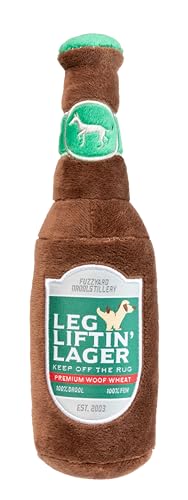 Fuzzyard Verschiedene Bierflaschendosen, Plüsch-Hundespielzeug mit Quietscher (Bein-Lager) von FuzzYard