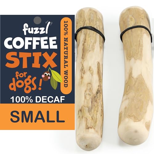 Fuzzl Coffee Stix Kauspielzeug für Hunde, klein, natürlich, langlebig, für aggressive Kauer, 2 Stück von Fuzzl