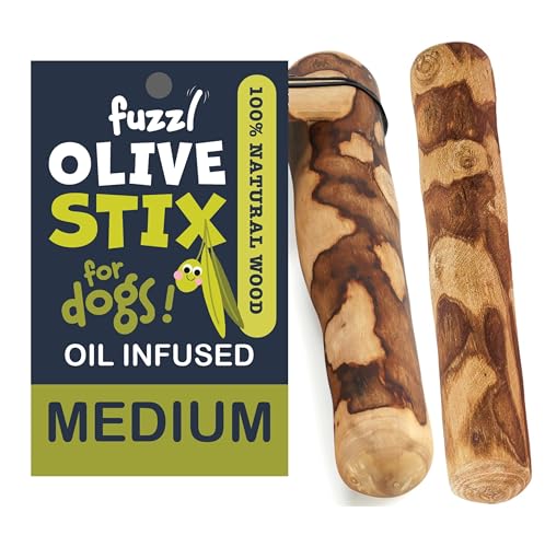 Fuzzl Olive Stix Medium, 2er-Pack Hundekauspielzeug – Natürliche Hundekauspielzeuge, Robustes Hundespielzeug, Hundeknochen, langlebiges Hundekauspielzeug für Aggressive Kauer Fuzzl Olive Stix Medium, 2er-Pack Hundekauspielzeug – Natürliche Hundekauspielzeuge, Robustes Hundespielzeug, Hundeknochen, langlebiges Hundekauspielzeug für Aggressive Kauer von Fuzzl