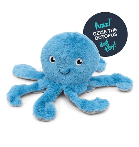 Fuzzl Ozzie der Oktopus - Plüsch-Hundespielzeug mit 4 Quietschern für kleine und große Hunde von Fuzzl