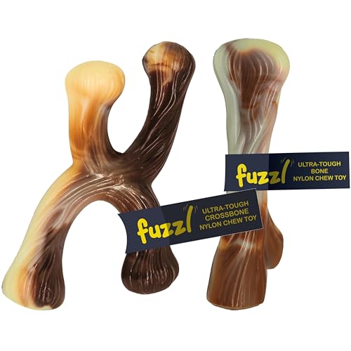 Fuzzl Ultra Tough Nylon Dog Chew Toy - Crossbone and Bone Beef Flavour - Tough Dog Toys for Extreme Chewers - Dog Bone Long Lasting Dog Chew Toys for Aggressive Chewers - Strong Dog Toy Puppy Toys Fuzzl Ultra Tough Nylon Dog Chew Toy - Crossbone and Bone Beef Flavour - Tough Dog Toys for Extreme Chewers - Dog Bone Long Lasting Dog Chew Toys for Aggressive Chewers - Strong Dog Toy Puppy Toys von Fuzzl