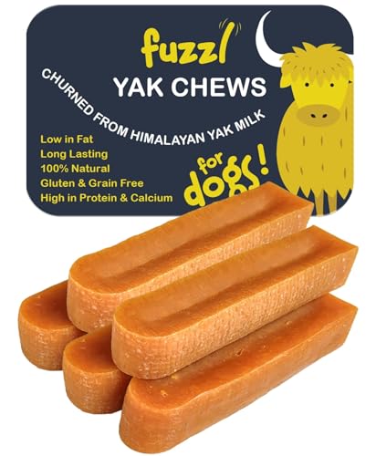 Fuzzl Yak Kaukäse für Hunde - 5er Pack Klein - 175g -Hundeleckerli aus Himalaya Yak Milch von Fuzzl