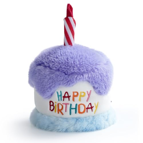 Fuzzwoof Hund Happy Birthday Kuchenspielzeug mit Quietscher und Knistern, gefülltes Plüschwelpengeschenk für Geburtstagsfeier, Hundespielzeug für kleine und mittelgroße Fuzzwoof Hund Happy Birthday Kuchenspielzeug mit Quietscher und Knistern, gefülltes Plüschwelpengeschenk für Geburtstagsfeier, Hundespielzeug für kleine und mittelgroße von Fuzzwoof