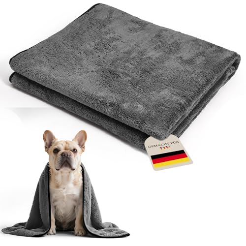 FuzzyFlavor Hundehandtuch Extra Dick und Reißfest von Hunden & Katzen | 100 × 42 cm Mikrofaser Handtuch Extra Saugfähig für Baden, Duschen, Waschen & Reinigen | Hundezubehör für Hund Klein FuzzyFlavor Hundehandtuch Extra Dick und Reißfest von Hunden & Katzen | 100 × 42 cm Mikrofaser Handtuch Extra Saugfähig für Baden, Duschen, Waschen & Reinigen | Hundezubehör für Hund Klein von FuzzyFlavor