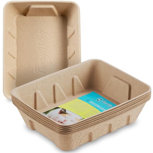 Fuzzymilky Einweg-Katzentoilette – 6 Packungen, wasserabweisend, langlebig, Einweg-Katzentoiletten für Katzen, große Größe (groß, 6 Stück) von FuzzyMilky
