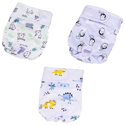 Fxndknjks 3 StüCk Waschbare für Damen, Wiederverwendbare Windeln für Hunde, Welpenwindeln, für das Welpentraining bei Periodenhitzeinkontinenz, L Fxndknjks 3 StüCk Waschbare für Damen, Wiederverwendbare Windeln für Hunde, Welpenwindeln, für das Welpentraining bei Periodenhitzeinkontinenz, L von Fxndknjks