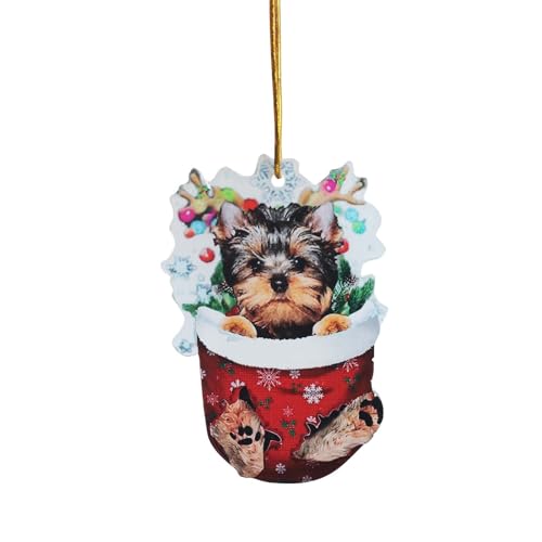 1pc Weihnachten Acryl Weihnachten Strümpfe Für Hunde Dekorationen Dekorationen Handwerk Hängen ​​ Wandspiegel Dekorativ​​ (C, One Size) von Fycakly