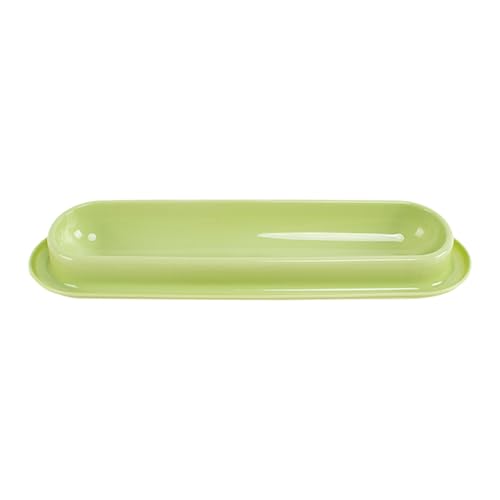 3 stücke Katzen Futternapf Lange Mehrere Katzen Essschüssel Mit Rutschfestem Boden Katzenfutterteller Für Wasserfutter Leicht Waschen hochzeitsgeschirr (Green, 40. 5x12. 5x4. 5cm) von Fycakly