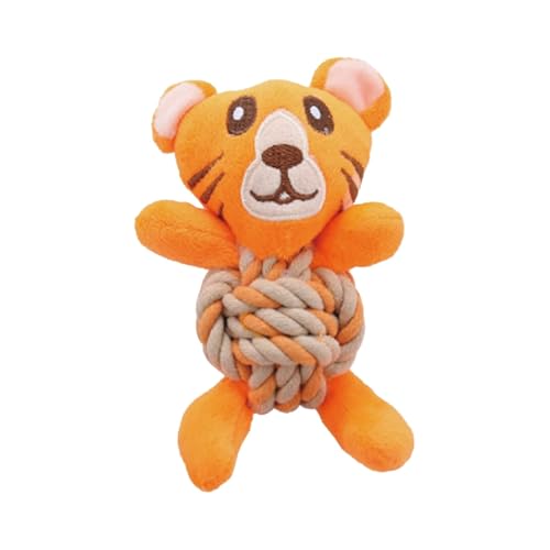 Beißspielzeug aus Seil für Hunde, klingendes Hundespielzeug, süßes Haustierspielzeug in Tierform, gestricktes Hundespielzeug, geeignet für kleine und mittelgroße Hunde Quietschspielzeug (A, 15X11cm) Beißspielzeug aus Seil für Hunde, klingendes Hundespielzeug, süßes Haustierspielzeug in Tierform, gestricktes Hundespielzeug, geeignet für kleine und mittelgroße Hunde Quietschspielzeug (A, 15X11cm) von Fycakly